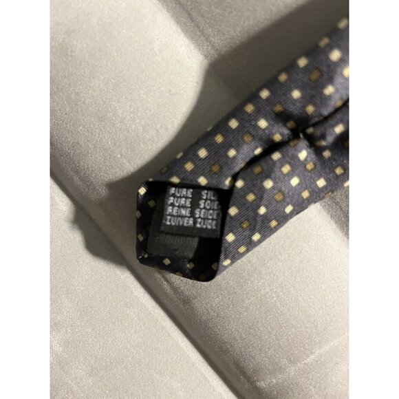 Eduardo Lugi 100% Silk Gray Dot Tie Made in Italy 61.5x3.5‎ - Picture 5 of 5